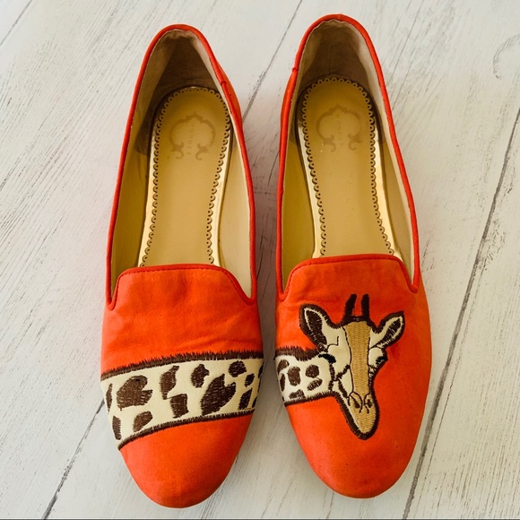 C. Wonder Shoes - C.wonder giraffe orange flats size 7
